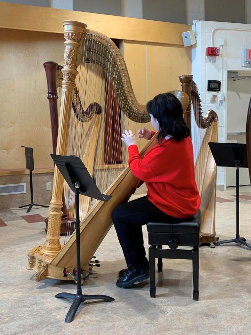 A performer at the recital